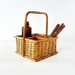 Firkantet kurv med 4 rum - 18 x 18 cm 