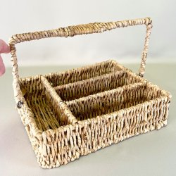 Bestikkurv i flet med hndtag