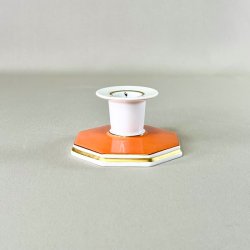 B&G lysestage - orange m/ottekantet fod