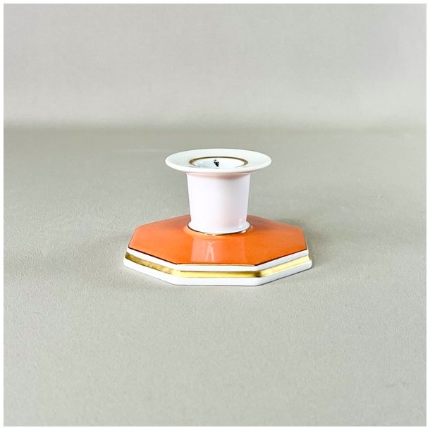 B&G lysestage - orange m/ottekantet fod