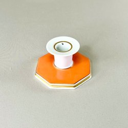 B&G lysestage - orange m/ottekantet fod