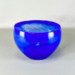 Glasskl - mundblst, koboltbl