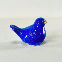 Keramik fugl - bl