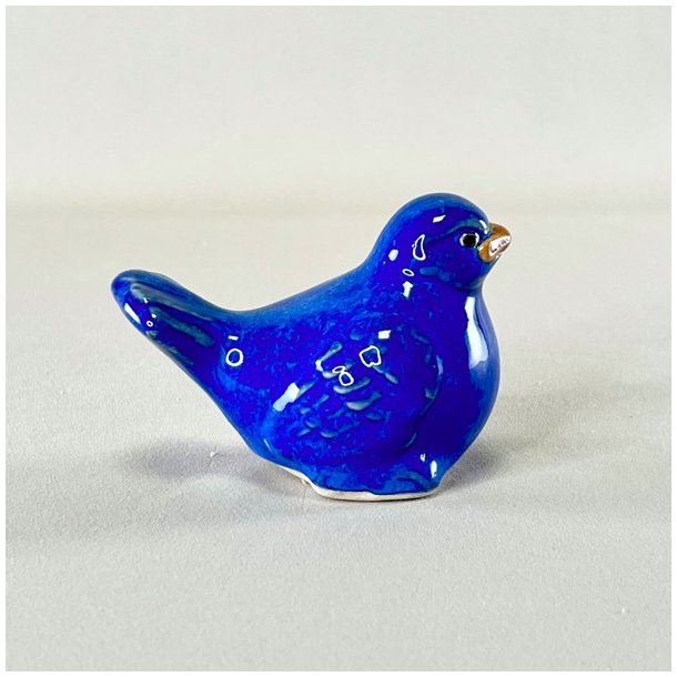 Keramik fugl - bl