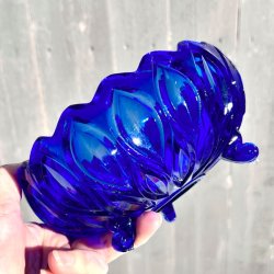 Glasskl - bl, presset glas 