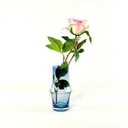 Holmegaard Arc vase - bl�, H15 cm 