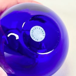 Fyrfadsstage - lille vase, koboltbl