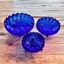 Glasskl - bl, presset glas 