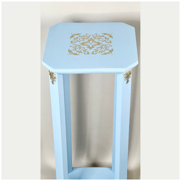 Blomsterbord - opsats lysebl - SOLGT