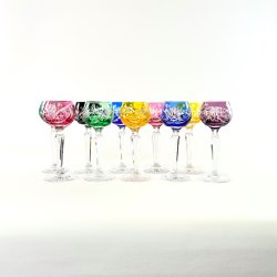 Snapseglas - B�hmisk krystal (10 stk samlet) 