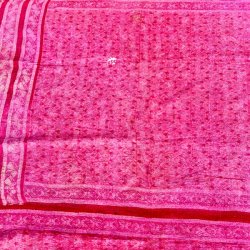 Sari Kantha vintage tppe - lyserd/rosa (140x200)