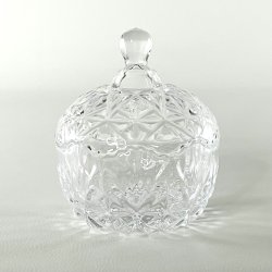 Bonbonniere - rund med stjernemnster (nr. 2)