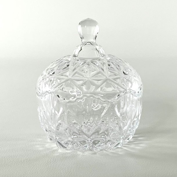 Bonbonniere - rund med stjernemnster (nr. 2)