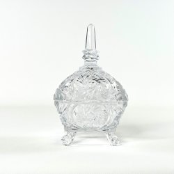 Bonbonniere - krystal med spir, H18