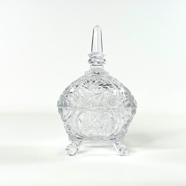 Bonbonniere - krystal med spir, H18