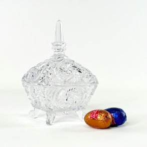 Bonbonniere - krystal med spir, H18