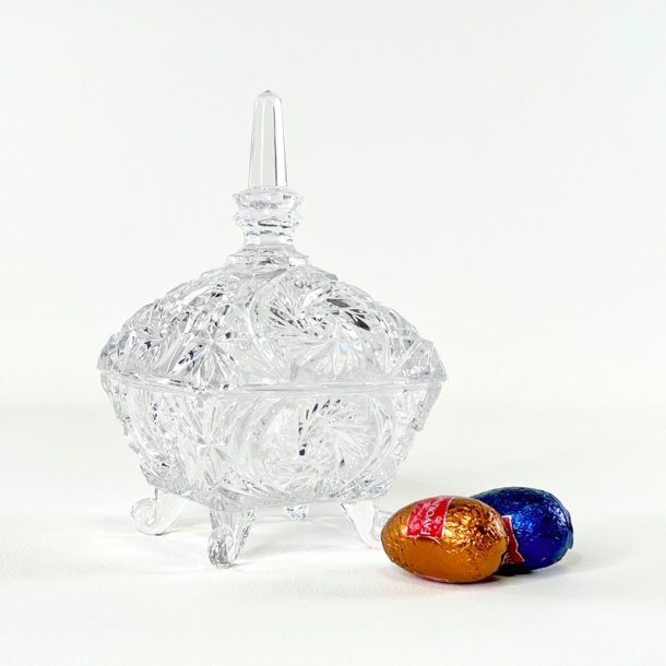 Bonbonniere - krystal med spir, H18