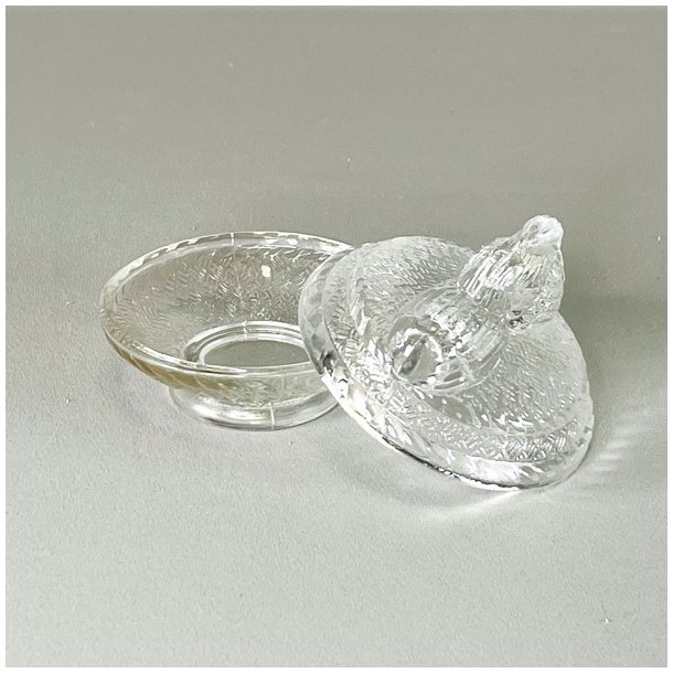 Bonbonniere - rund med sm fugle