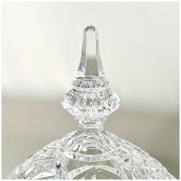Bonbonniere - krystal med spir, XL