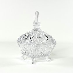 Bonbonniere - krystal med spir, H18