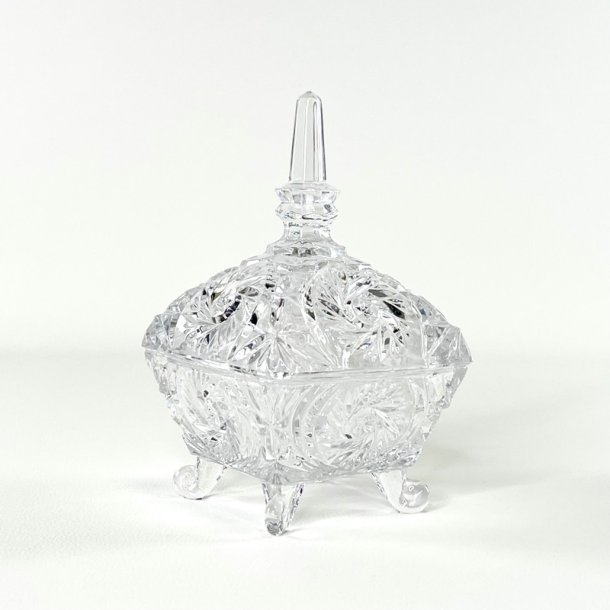 Bonbonniere - krystal med spir, H18