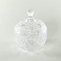 Bonbonniere - rund med stjernemnster (nr. 1)