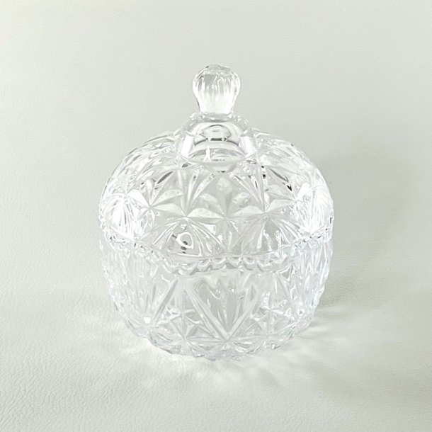 Bonbonniere - rund med stjernemnster (nr. 1)