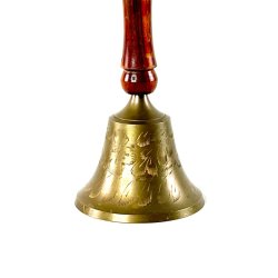 Klokke - messing med udsmykning 