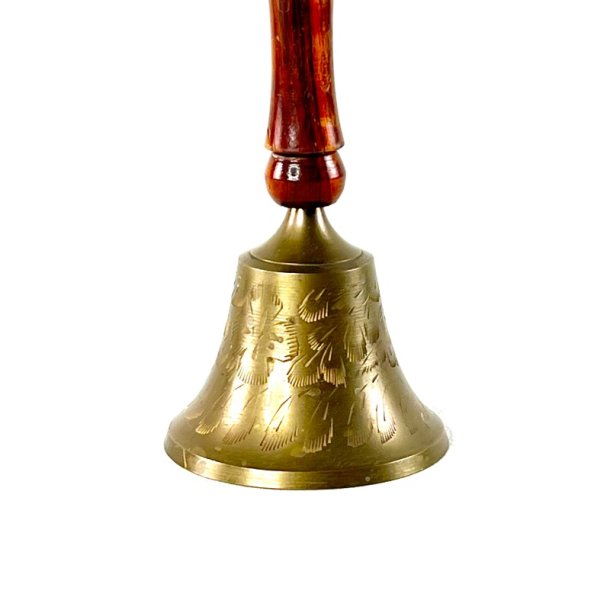 Klokke - messing med udsmykning 