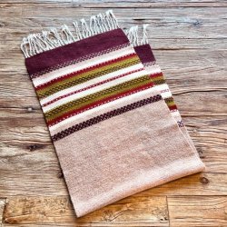 Hndvvet lber - brune farver (ca. 36x120)