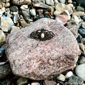 Broche - lille med perle