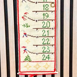 Pakkekalender, broderet