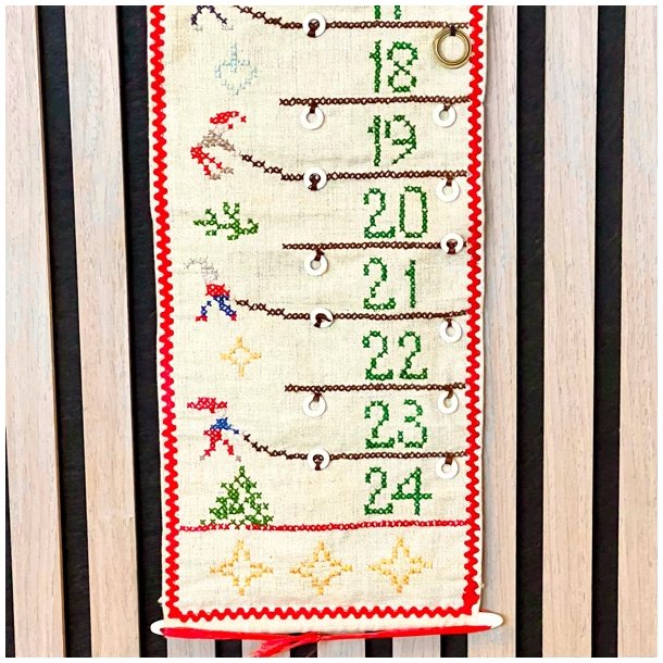 Pakkekalender, broderet