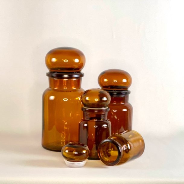 Apotekerglas - belgiske, brun 