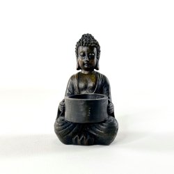 Siddende Buddha m/lys