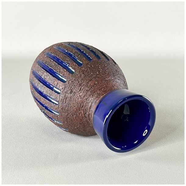 Keramikvase - Burmeister, bl� stribe