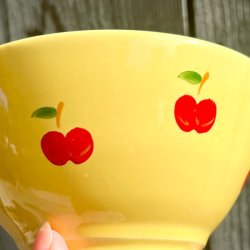 Cafe au lait skl (bol) gul m/kirsebr