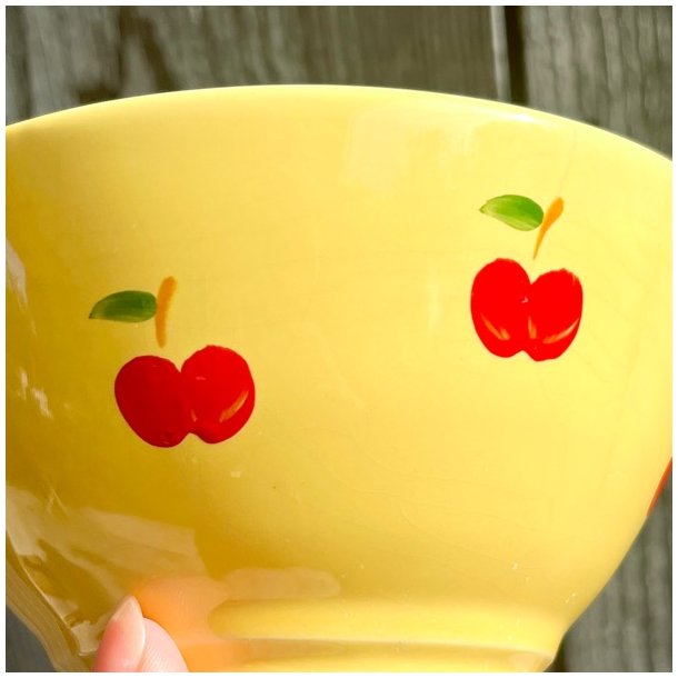 Cafe au lait skl (bol) gul m/kirsebr