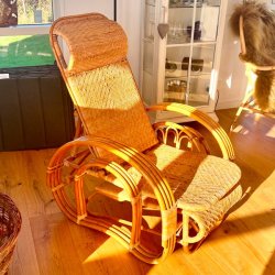 Chaiselong med skammel - SOLGT