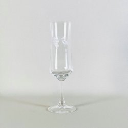 Champagneglas med ciseleringer (3 stk samlet) 
