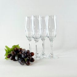 Champagneglas (4 stk samlet) - let tulipanformet 