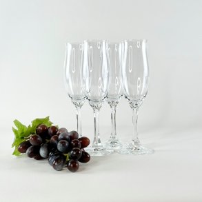 Champagneglas (4 stk samlet) - let tulipanformet 