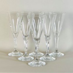 Champagneglas - sekskantet stilk