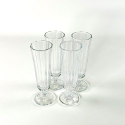 Champagneglas (4 stk samlet) - med riller