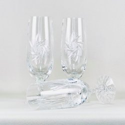 Champagneglas - krystal, stjerne (5 stk)