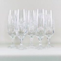 Champagneglas - krystal, stjerne (5 stk)