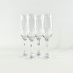 Champagneglas (4 stk samlet) - let tulipanformet 