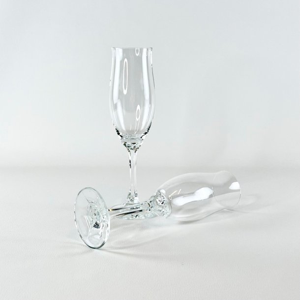 Champagneglas (4 stk samlet) - let tulipanformet 
