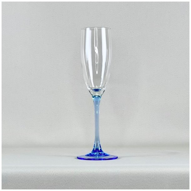Champagneglas med lysebl stilk - Luminarc