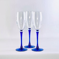 Champagneglas med bl stilk - Luminarc